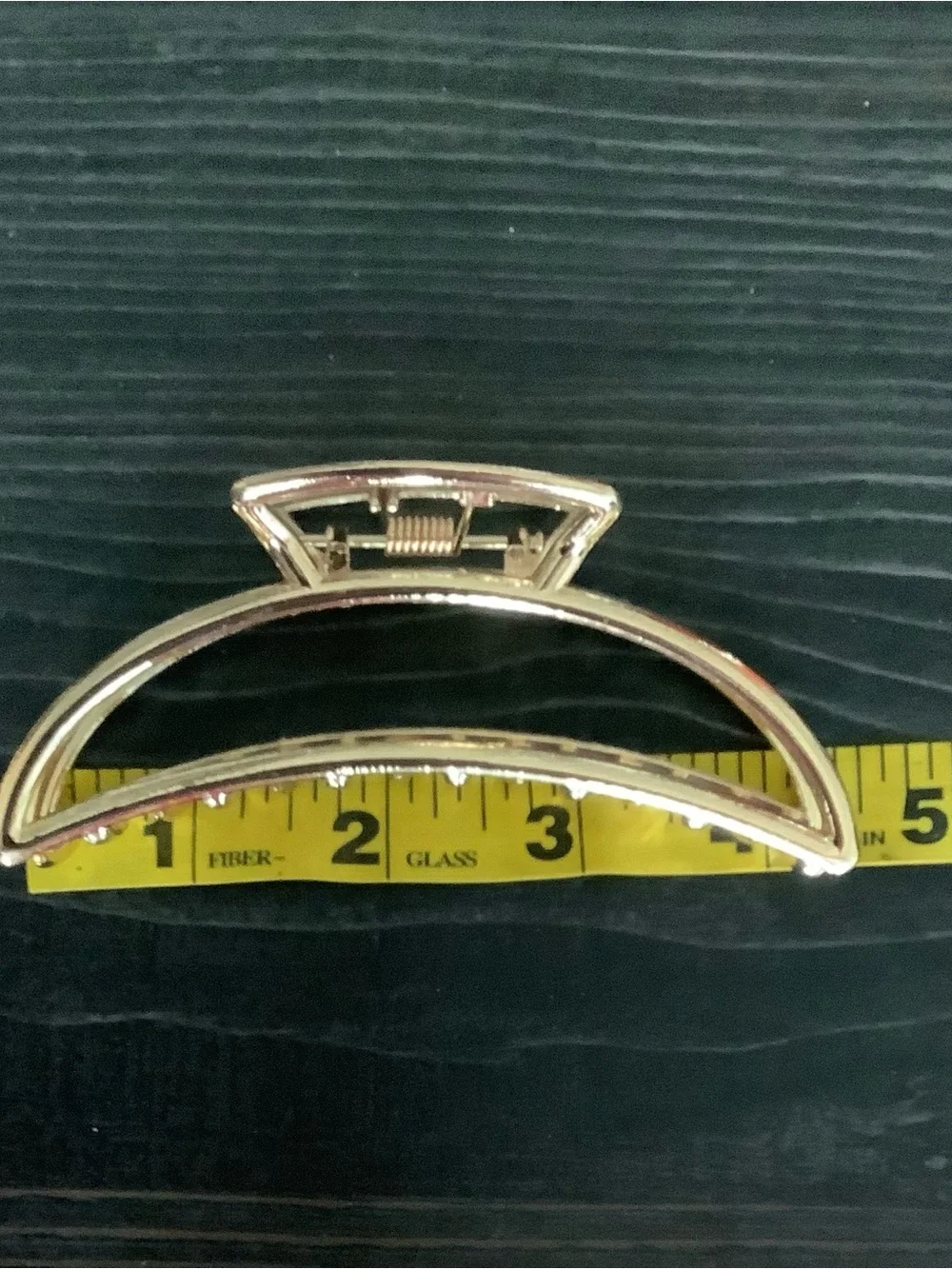 Set of 2 Gold Tone Metal Hair Claw Clips
